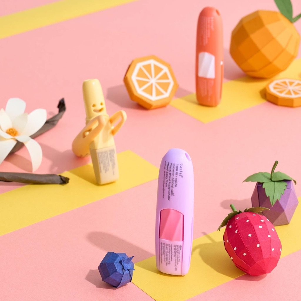Pastel nasal inhaler with mint and fruit flavor, cute and sweet, Thai ...