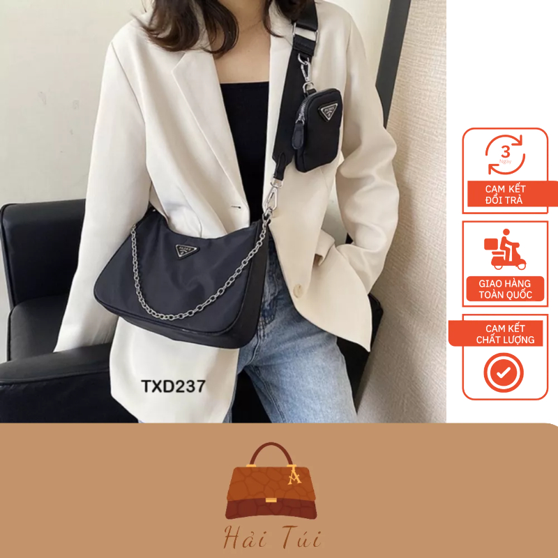 Lightning Leather pa Bag Parachute Strap Parachute Fabric Size 24cm