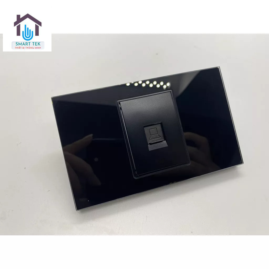 High Quality Black/White Rectangular Glass Wall Network Socket | Shopee ...