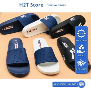 MLB Korean men an women lover Fashion Design Slipper NY Sandals INS popular  logo wear sports antiskid beach couple slipper