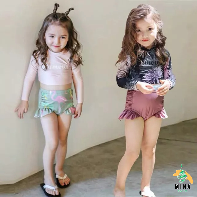 Set Of 3Piece Baby Girl Swimwear (With Hat) Shopee Philippines