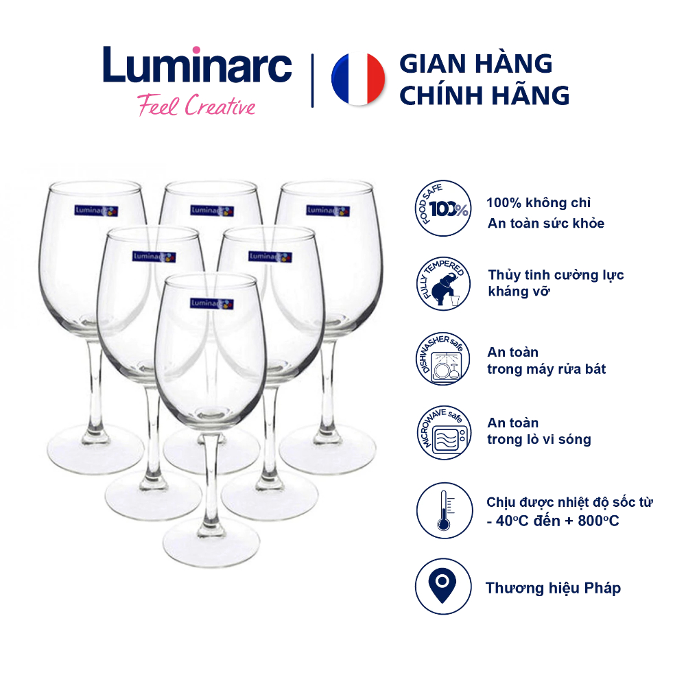 Luminarc Raindrop Glass Set 6 Pieces H5702 350ml Shopee Philippines 5493