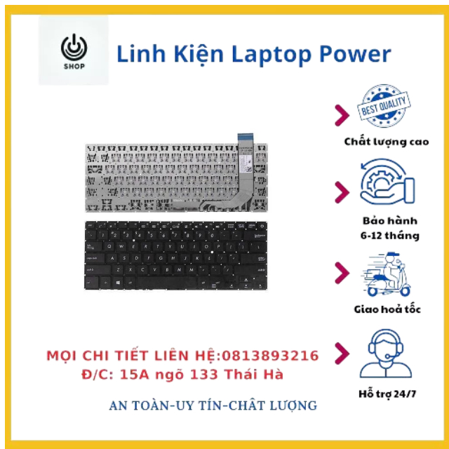 Replacement Laptop Keyboard For ASUS Vivobook X407 Series - Latin Spanish Layout, Black, No Backlight