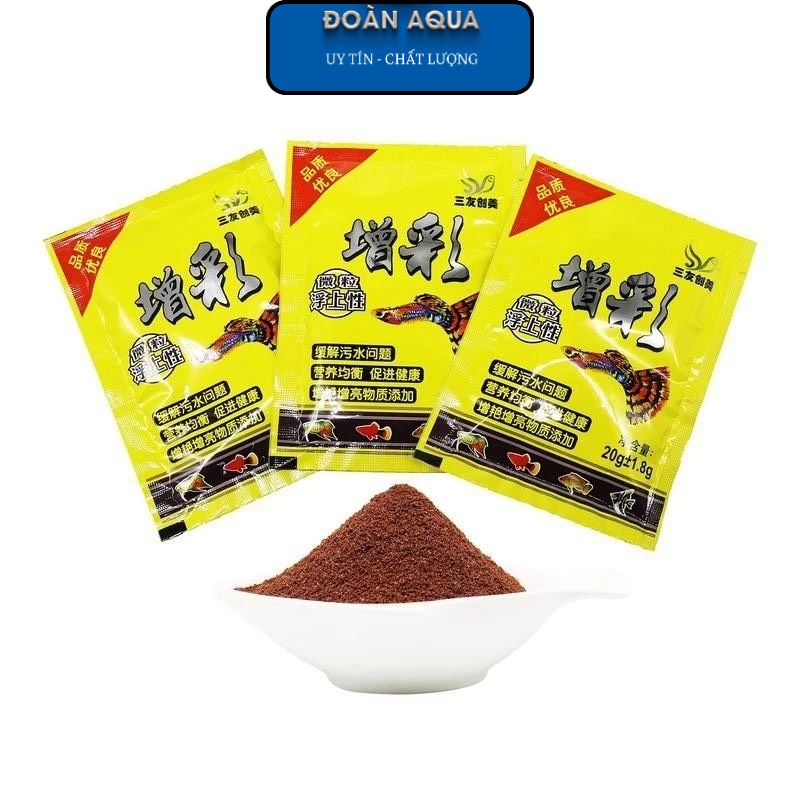 Food for 7-color fish, Betta, Guppy, Siamese fish - 7-color yellow fish ...