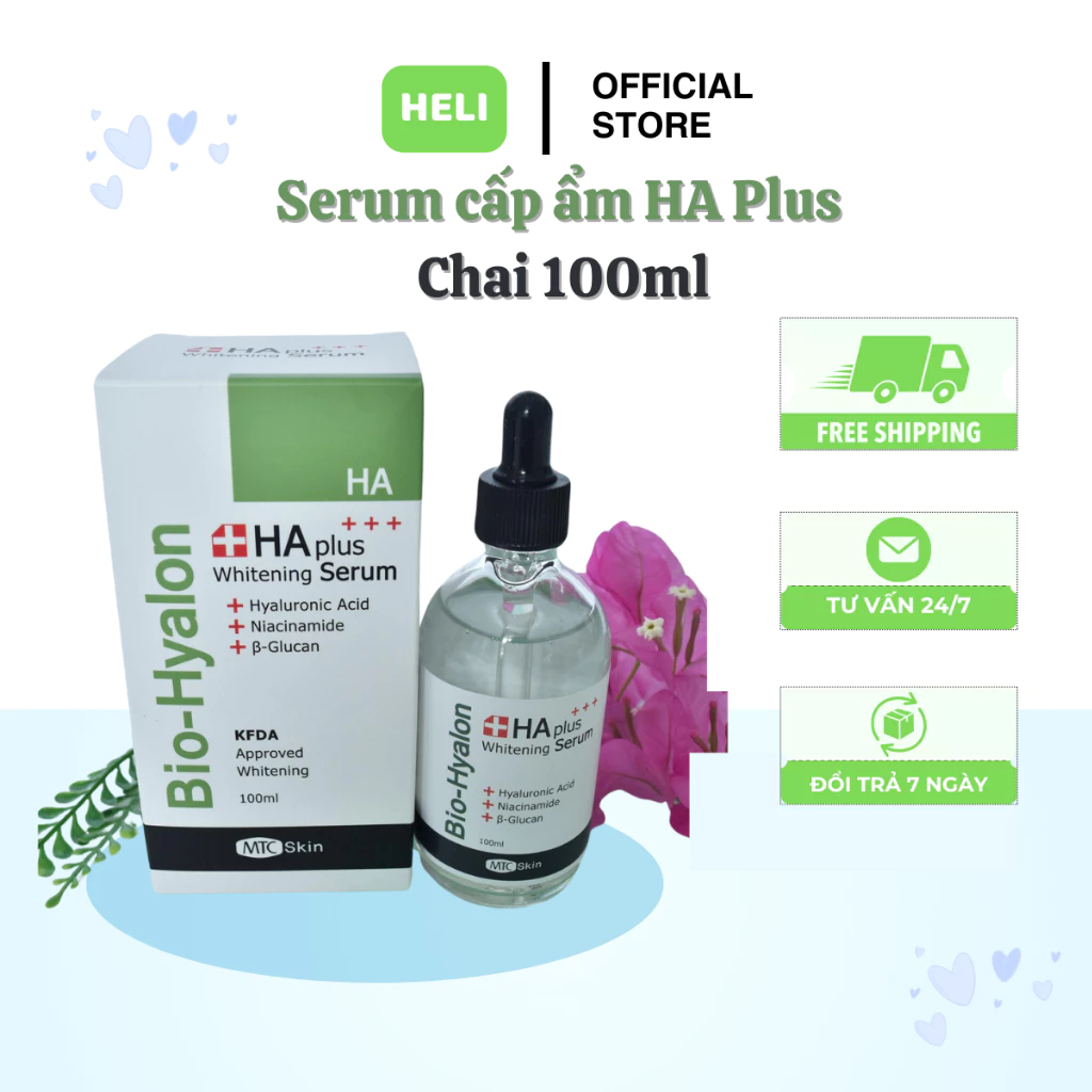 Ha PLUS Whitening SERUM (Bio-Hyalon) - MOISTURE, BRIGHTEN SERUM (Hand ...