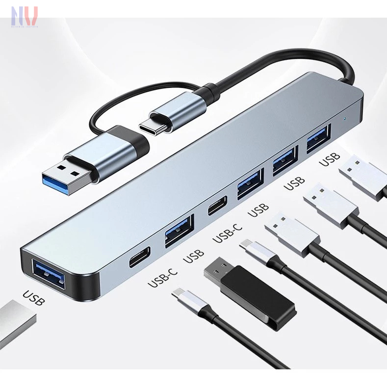 Usb port splitter HUB, Type-C 5 in 1, 7 in 1, 8 in 1 | Shopee Philippines