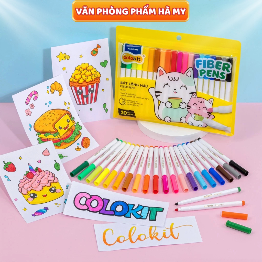 Fiber Pen Thien Long Colokit 20 colors Basic FP-C03 - Bright colors ...