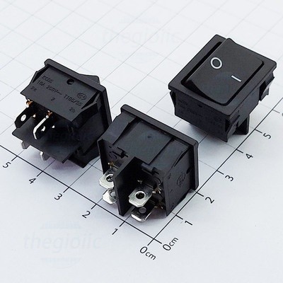 [5 Pieces]- KCD5-201 Black ON-OFF Rocker Switch 4 Pins 10A | Shopee ...