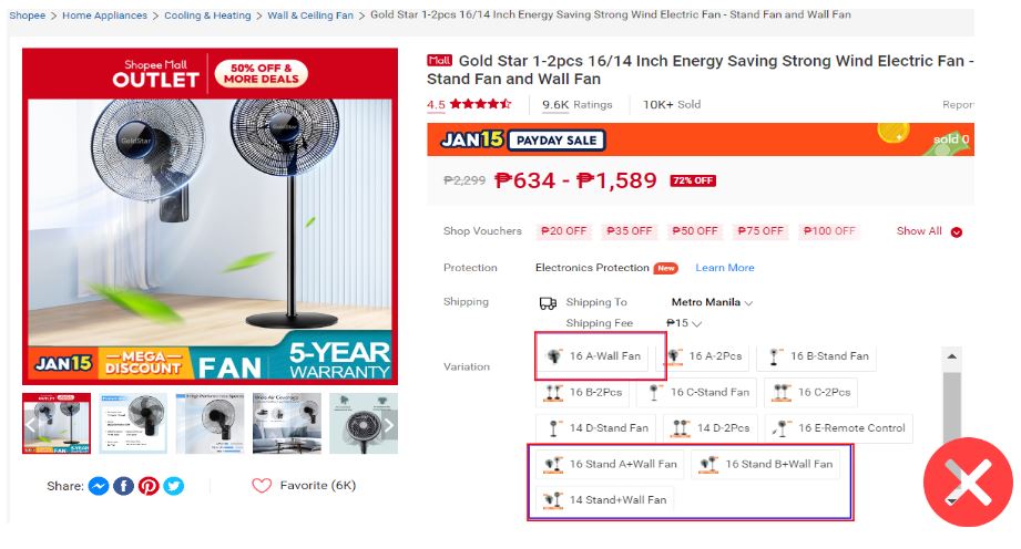 What is misuse of product variations? | Shopee PH Seller Education Hub