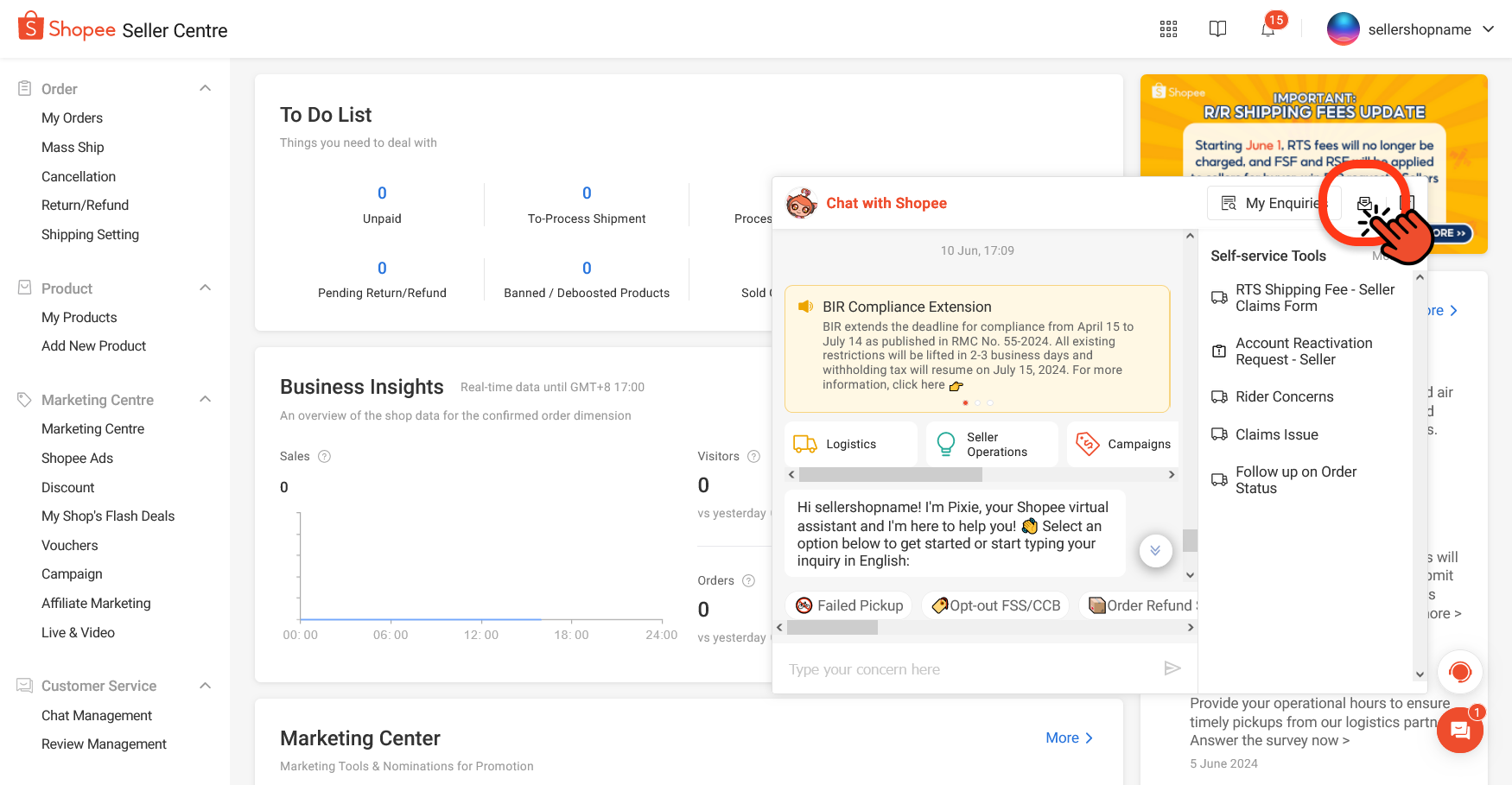 Reporting a System Issue on Seller Centre | Shopee PH Seller Education Hub