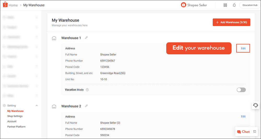 What is My Warehouse? | Shopee PH Seller Education Hub