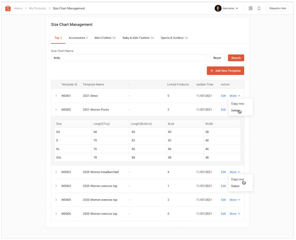 Size Chart Guidelines | Shopee PH Seller Education Hub