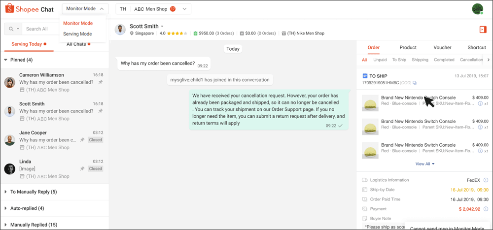 Multiple Shop Chat Management on Subaccount Platform | Shopee PH Seller ...