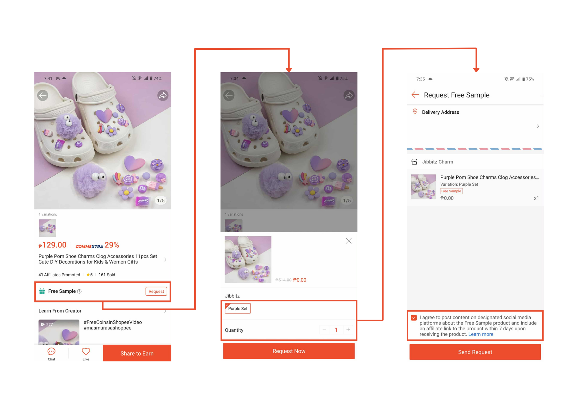 Requesting a Free Sample | Shopee PH Seller Education Hub