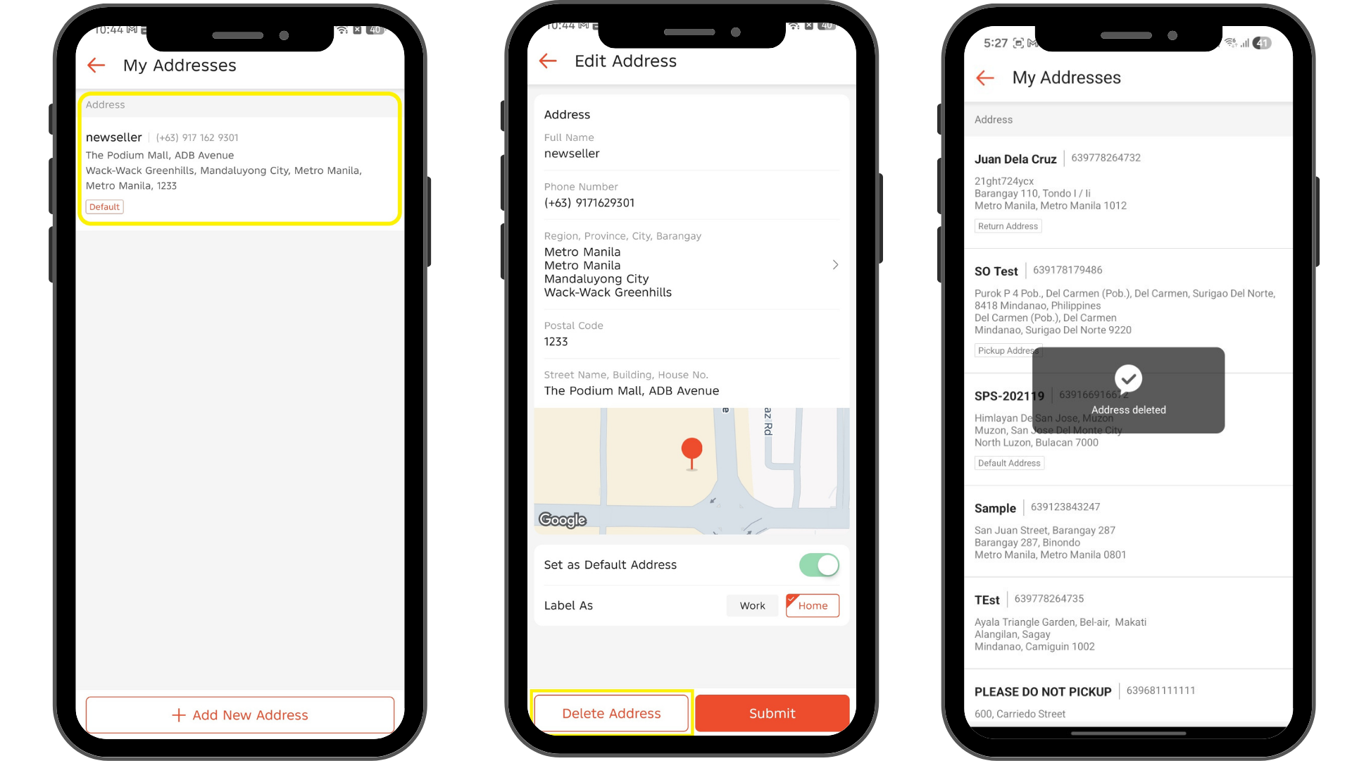 How do I add/edit/delete my address? | Shopee PH Seller Education Hub