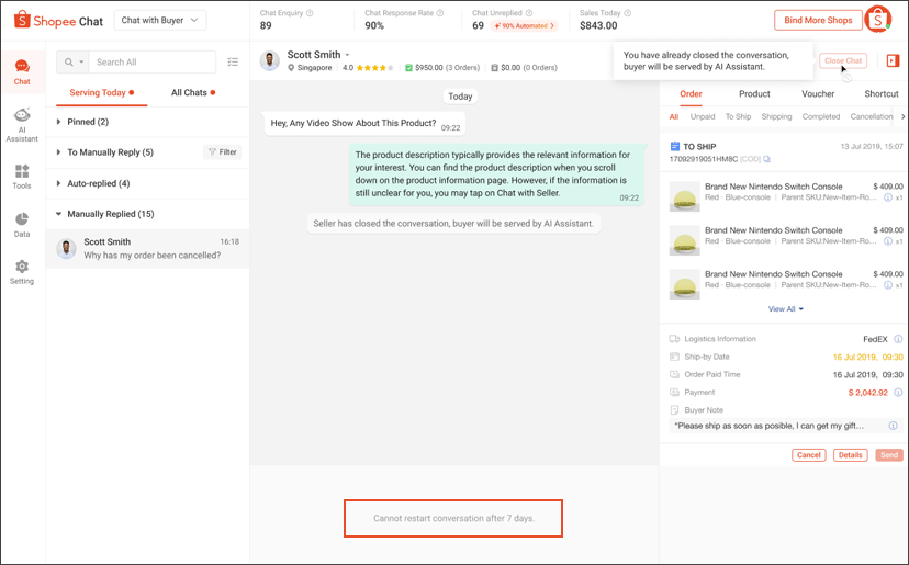 Managing chats on Shopee Seller Chat | Shopee PH Seller Education Hub