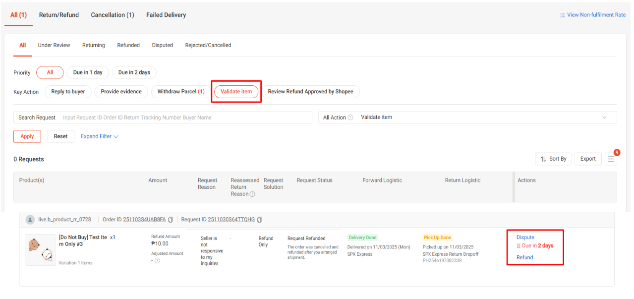 Navigating the Return/Refund Dashboard | Shopee PH Seller Education Hub