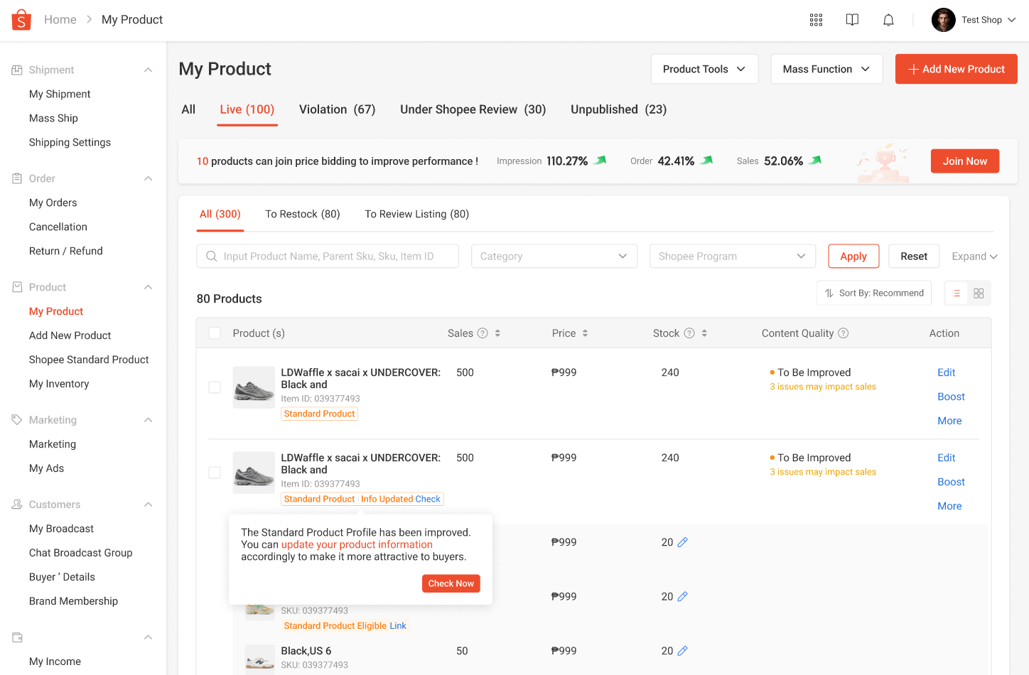 Shopee Standard Product Renewal | Shopee PH Seller Education Hub