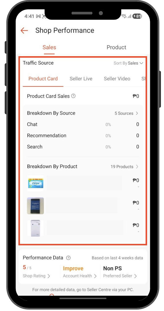 Using components in Overview in Business Insights | Shopee PH Seller ...