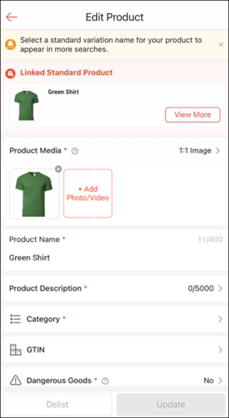 Information Fields | Shopee PH Seller Education Hub
