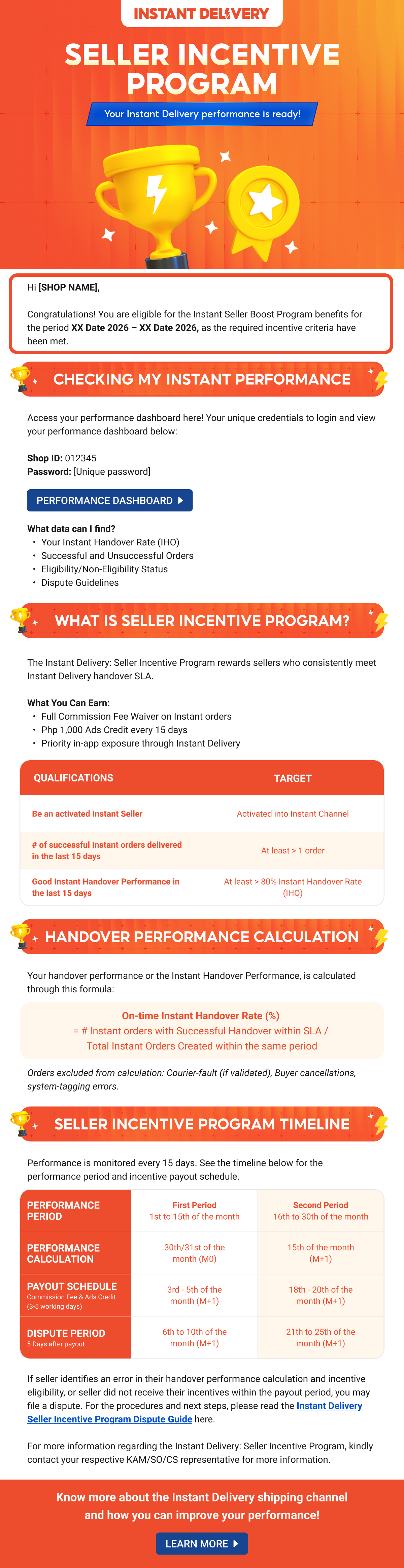 Instant Seller Incentive Program | Shopee PH Seller Education Hub