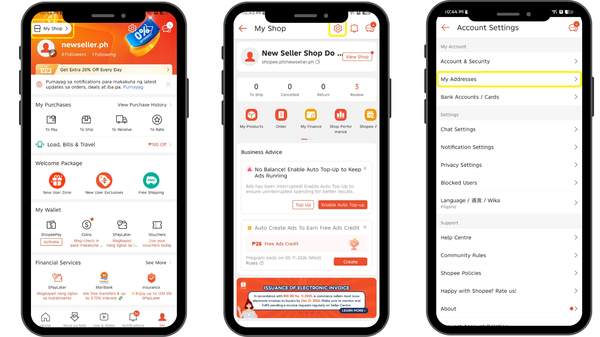 How do I add/edit/delete my address? | Shopee PH Seller Education Hub