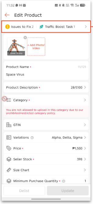 View Performance and Optimise your Listings Tasks | Shopee PH Seller ...