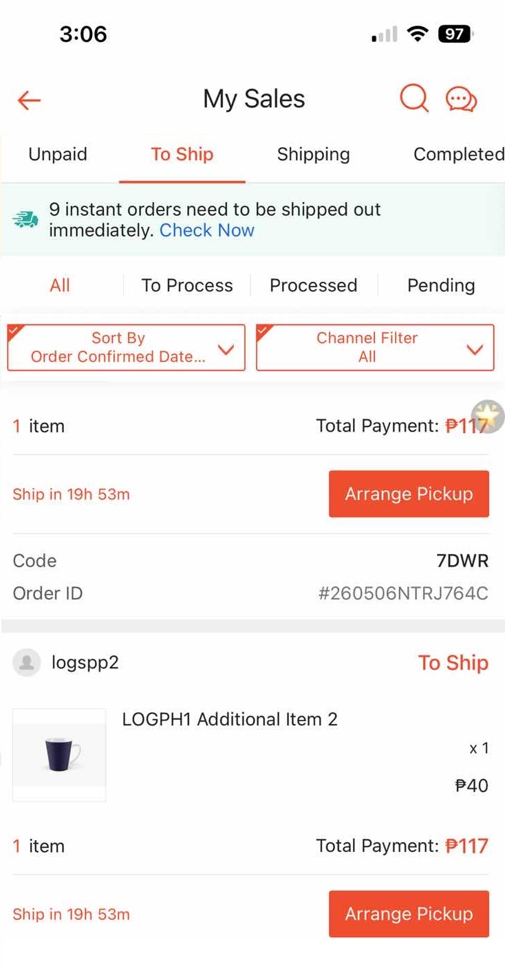 How to Arrange Pickup for Instant Delivery Orders | Shopee PH Seller ...