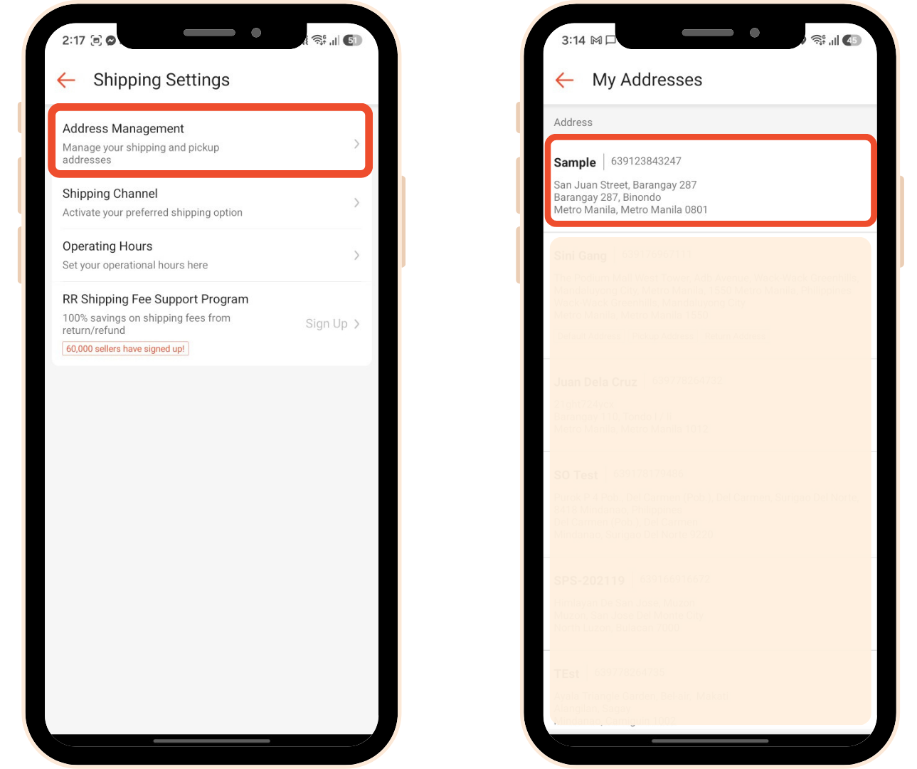 How do I add/edit/delete my address? | Shopee PH Seller Education Hub